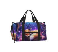 Mexpekil Borsone da palestra con scomparto per scarpe, impermeabile, grande borsa da viaggio per il fine settimana durante la notte, Foresta di rose che dorme, One Size, Classico