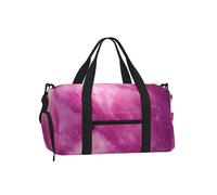 Mexpekil Borsone da palestra con scomparto per scarpe, impermeabile, grande borsa da viaggio per il fine settimana durante la notte, Motivo marmo rosa., One Size, Classico