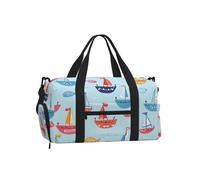 Mexpekil Borsone da palestra con scomparto per scarpe, impermeabile, grande borsa da viaggio per il fine settimana durante la notte, Pesce colorato barche a vela, One Size, Classico