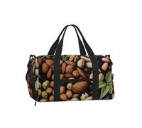 Mexpekil Borsone da palestra con scomparto per scarpe, impermeabile, grande borsa da viaggio per il fine settimana durante la notte, Foglia di noce, One Size, Classico