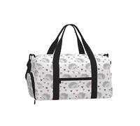 Mexpekil Borsone da palestra con scomparto per scarpe, impermeabile, grande borsa da viaggio per il fine settimana durante la notte, Cuori di riccio, One Size, Classico