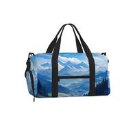Mexpekil Borsone da palestra con scomparto per scarpe, impermeabile, grande borsa da viaggio per il fine settimana durante la notte, Valle panoramica, One Size, Classico