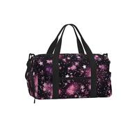 Mexpekil Borsone da palestra con scomparto per scarpe, impermeabile, grande borsa da viaggio per il fine settimana durante la notte, Galassia Stella, One Size, Classico