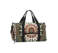 Mexpekil Borsone da palestra con scomparto per scarpe, impermeabile, grande borsa da viaggio per il fine settimana durante la notte, Bella stella mandala, One Size, Classico