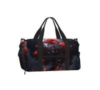 Mexpekil Borsone da palestra con scomparto per scarpe, impermeabile, grande borsa da viaggio per il fine settimana durante la notte, Luna magica dell'albero di rose, One Size, Classico