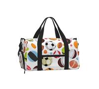 Mexpekil Borsone da palestra con scomparto per scarpe, impermeabile, grande borsa da viaggio per il fine settimana durante la notte, Palla sportiva, One Size, Classico