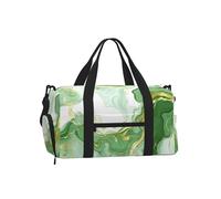 Mexpekil Borsone da palestra con scomparto per scarpe, impermeabile, grande borsa da viaggio per il fine settimana durante la notte, Marmo verde., One Size, Classico