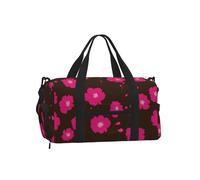 Mexpekil Borsone da palestra con scomparto per scarpe, impermeabile, grande borsa da viaggio per il fine settimana durante la notte, Fiori di primavera rosa caldo, One Size, Classico