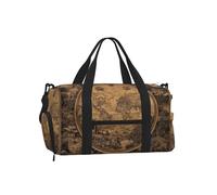 Mexpekil Borsone da palestra con scomparto per scarpe, impermeabile, grande borsa da viaggio per il fine settimana durante la notte, Mappa del Mondo, One Size, Classico