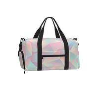 Mexpekil Borsone da palestra con scomparto per scarpe, impermeabile, grande borsa da viaggio per il fine settimana durante la notte, Triangolo Rosa Neon, One Size, Classico