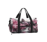 Mexpekil Borsone da palestra con scomparto per scarpe, impermeabile, grande borsa da viaggio per il fine settimana durante la notte, Paesaggio del lago giapponese, One Size, Classico