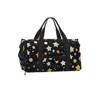 Mexpekil Borsone da palestra con scomparto per scarpe, impermeabile, grande borsa da viaggio per il fine settimana durante la notte, Spazio Stella Cartoon, One Size, Classico