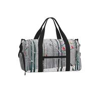Mexpekil Borsone da palestra con scomparto per scarpe, impermeabile, grande borsa da viaggio per il fine settimana durante la notte, Uccelli della for, One Size, Classico