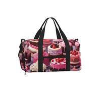 Mexpekil Borsone da palestra con scomparto per scarpe, impermeabile, grande borsa da viaggio per il fine settimana durante la notte, Torte, One Size, Classico