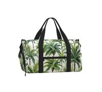 Mexpekil Borsone da palestra con scomparto per scarpe, impermeabile, grande borsa da viaggio per il fine settimana durante la notte, Estate tropicale dell'albero di cocco, One Size, Classico
