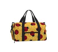 Mexpekil Borsone da palestra con scomparto per scarpe, impermeabile, grande borsa da viaggio per il fine settimana durante la notte, Carino rosso coccinelle turbinii, One Size, Classico