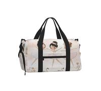 Mexpekil Borsone da palestra con scomparto per scarpe, impermeabile, grande borsa da viaggio per il fine settimana durante la notte, Ballerina Ragazze Floreale, One Size, Classico