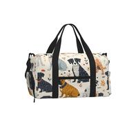 Mexpekil Borsone da palestra con scomparto per scarpe, impermeabile, grande borsa da viaggio per il fine settimana durante la notte, Pianta carina per cani, One Size, Classico