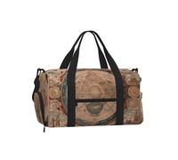 Mexpekil Borsone da palestra con scomparto per scarpe, impermeabile, grande borsa da viaggio per il fine settimana durante la notte, Mappa vintage del mondo, One Size, Classico