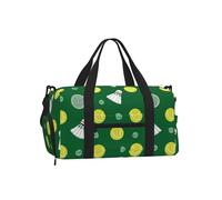 Mexpekil Borsone da palestra con scomparto per scarpe, impermeabile, grande borsa da viaggio per il fine settimana durante la notte, Palline da badminton, One Size, Classico