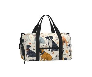 Mexpekil Borsone da palestra con scomparto per scarpe, impermeabile, grande borsa da viaggio per il fine settimana durante la notte, Pianta carina per cani, One Size, Classico