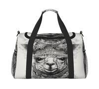 Mexpekil Borsone da viaggio Animal Lama Alpaca Art Carry On Tote Bags per donne uomini Sport Palestra Duffel Leggero Weekender Pernottamento Borsa con tracolla, Multi, Taglia unica, Borsone da viaggio