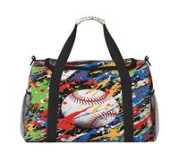 Mexpekil Borsone da viaggio arcobaleno Splash Baseball borsone da viaggio uomo donna sport fine settimana notte palestra borsone borsa da trasporto, Multicolore, 19.7x10.2x13 in, Borsone da viaggio