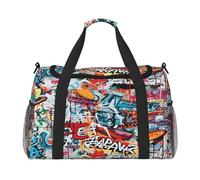 Mexpekil Borsone da viaggio Borsa da viaggio Astratta Graffiti Arte Carry On Tote Borse per donne Uomini Borsa da palestra Sportiva Borsa leggera Weekender Borsa da notte con tracolla, Multi, Taglia