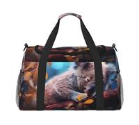Mexpekil Borsone da viaggio carino addormentato koala borse tote per donne uomini sport palestra borsone leggero weekender borsa da notte con tracolla, Multi, Taglia unica, Borsone da viaggio