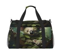 Mexpekil Borsone da viaggio carino Koala Family Carry On Tote Bags per donne uomini sport palestra borsone leggero weekender borsa da notte con tracolla, Multi, Taglia unica, Borsone da viaggio