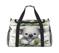 Mexpekil Borsone da viaggio carino koala orso foglia di eucalipto borse tote per donne uomini sport palestra borsone leggero weekender borsa da notte con tracolla, Multi, Taglia unica, Borsone da