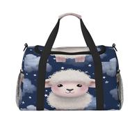 Mexpekil Borsone da viaggio carino pecora nuvola stella Carry On Tote Bags per donne uomini sport palestra borsone leggero weekender borsa da notte con tracolla, Multi, Taglia unica, Borsone da