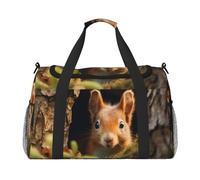 Mexpekil Borsone da viaggio carino scoiattolo albero borse tote per donne uomini sport palestra borsone leggero weekender borsa da notte con tracolla, Multi, Taglia unica, Borsone da viaggio