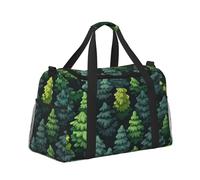 Mexpekil Borsone da viaggio con albero della foresta, borsa da viaggio, impermeabile, per sport, palestra, danza, grande, weekender, per la notte, pieghevole, da viaggio, per donne e uomini, Alberi