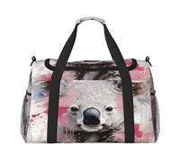 Mexpekil Borsone da viaggio con koala e pittura artistica, per donne e uomini, sport, palestra, borsone leggero, per weekend, con tracolla, Multi, Taglia unica, Borsone da viaggio