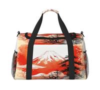 Mexpekil Borsone da viaggio con montagna giapponese Fuji Sun tradizionale da portare a mano borse da donna uomo borsa sportiva da palestra leggera borsa da weekend borsa da notte con tracolla, Multi