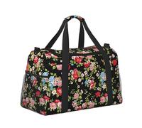 Mexpekil Borsone da viaggio con rose e fiori selvatici, impermeabile, per sport, palestra, danza, grande, weekender, per la notte, pieghevole, da viaggio, per donne e uomini, Rose Fiori di campo,