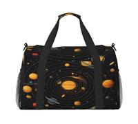 Mexpekil Borsone da viaggio con sistema solare, universo, spazio, borse da viaggio per donne e uomini, sport, palestra, borsone leggero, weekender, borsa da notte con tracolla, Multi, Taglia unica
