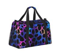 Mexpekil Borsone da viaggio con stampa leopardata, borsa a mano impermeabile, per sport, palestra, danza, grande, weekender, per la notte, pieghevole, da viaggio, per donne e uomini, Stampa leopardata