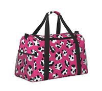 Mexpekil Borsone da viaggio con stampa leopardata rosa rossa borsa da viaggio impermeabile per sport palestra danza borsa grande weekender borsa da viaggio pieghevole per donne uomini, Stampa