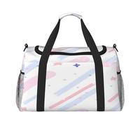 Mexpekil Borsone da viaggio con stelle astratte e linee geometriche, borsone da viaggio per uomo e donna, per sport, fine settimana, notte, palestra, borsone da portare, Multicolore, 19.7x10.2x13 in,
