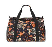 Mexpekil Borsone da viaggio con tartaruga marina oceano animale borsone da viaggio da uomo donna sport fine settimana notte palestra borsone borsa da trasporto, Multicolore, 19.7x10.2x13 in, Borsone