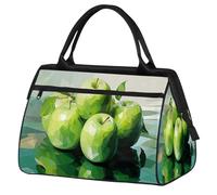 Mexpekil Borsone da viaggio impermeabile borsa da palestra Carry On Weekend Borse per la notte Grande bagaglio a mano borse per donne uomini bambini, Pittura Mela Verde