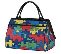 Mexpekil Borsone da viaggio impermeabile borsa da palestra Carry On Weekend Borse per la notte Grande bagaglio a mano borse per donne uomini bambini, Puzzle a colori