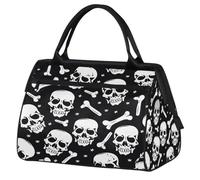 Mexpekil Borsone da viaggio impermeabile borsa da palestra Carry On Weekend Borse per la notte Grande bagaglio a mano borse per donne uomini bambini, Osso del cr