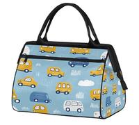 Mexpekil Borsone da viaggio impermeabile borsa da palestra Carry On Weekend Borse per la notte Grande bagaglio a mano borse per donne uomini bambini, Carino Autobus Camion