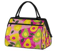 Mexpekil Borsone da viaggio impermeabile borsa da palestra Carry On Weekend Borse per la notte Grande bagaglio a mano borse per donne uomini bambini, Colore brillante pera