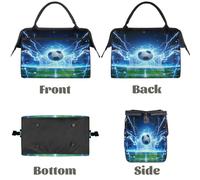 Mexpekil Borsone da viaggio impermeabile borsa da palestra Carry On Weekend Borse per la notte Grande bagaglio a mano borse per donne uomini bambini, Calcio Fulmine