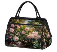 Mexpekil Borsone da viaggio impermeabile borsa da palestra Carry On Weekend Borse per la notte Grande bagaglio a mano borse per donne uomini bambini, Dipinto ad olio Rose