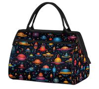 Mexpekil Borsone da viaggio impermeabile borsa da palestra Carry On Weekend Borse per la notte Grande bagaglio a mano borse per donne uomini bambini, Cartoon Planet Universo